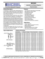 MIC5203 datasheet pdf Micrel Semiconductor