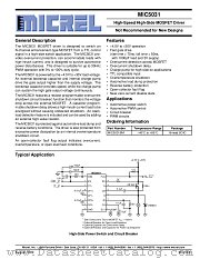 MIC5031 datasheet pdf Micrel Semiconductor
