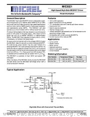 MIC5021 datasheet pdf Micrel Semiconductor