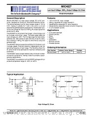 MIC4827 datasheet pdf Micrel Semiconductor
