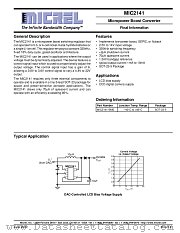 MIC2141 datasheet pdf Micrel Semiconductor