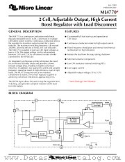 ML4770 datasheet pdf Micro Linear