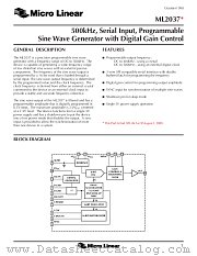 ML2037 datasheet pdf Micro Linear