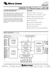 ML6697 datasheet pdf Micro Linear