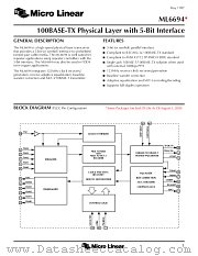 ML6694 datasheet pdf Micro Linear