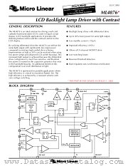 ML4876 datasheet pdf Micro Linear