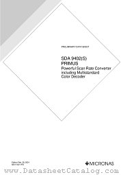 SDA9402S datasheet pdf Micronas