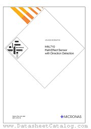 HAL710 datasheet pdf Micronas