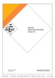HAL320 datasheet pdf Micronas