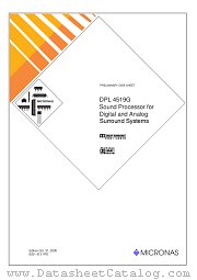 DPL4519G datasheet pdf Micronas