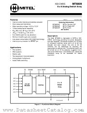 MT8809 datasheet pdf Mitel Semiconductor