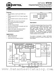 MT9196 datasheet pdf Mitel Semiconductor