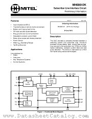 MH88612K datasheet pdf Mitel Semiconductor