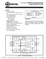 MT8960 datasheet pdf Mitel Semiconductor