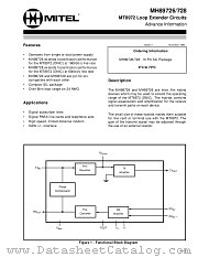 MH89726 datasheet pdf Mitel Semiconductor