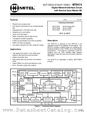 MT9174 datasheet pdf Mitel Semiconductor