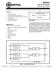 MH88524 datasheet pdf Mitel Semiconductor
