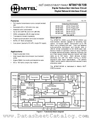 MT8972B datasheet pdf Mitel Semiconductor
