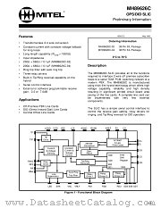 MH89626C datasheet pdf Mitel Semiconductor