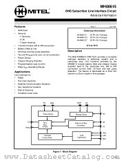 MH88615 datasheet pdf Mitel Semiconductor