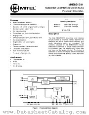 MH88511 datasheet pdf Mitel Semiconductor