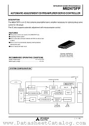 M62475FP datasheet pdf Mitsubishi Electric Corporation