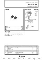 FS3KM-14A datasheet pdf Mitsubishi Electric Corporation