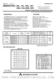 M5M5W816WG-85H datasheet pdf Mitsubishi Electric Corporation