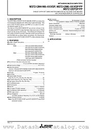M37212M8-XXXSP datasheet pdf Mitsubishi Electric Corporation