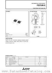 FS7UM-5 datasheet pdf Mitsubishi Electric Corporation