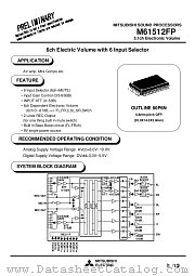 M61512FP datasheet pdf Mitsubishi Electric Corporation