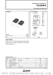 FS16SM-6 datasheet pdf Mitsubishi Electric Corporation