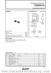 FS50AS-03 datasheet pdf Mitsubishi Electric Corporation
