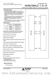 MH8S72BALD-7 datasheet pdf Mitsubishi Electric Corporation
