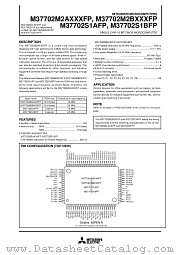 M37702S1BFP datasheet pdf Mitsubishi Electric Corporation