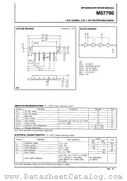 M67796 datasheet pdf Mitsubishi Electric Corporation