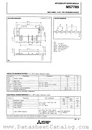 M57789 datasheet pdf Mitsubishi Electric Corporation