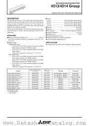 M34514E8FP datasheet pdf Mitsubishi Electric Corporation