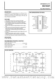 M52760SP datasheet pdf Mitsubishi Electric Corporation