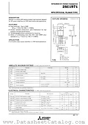 2SC1971 datasheet pdf Mitsubishi Electric Corporation
