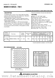 M5M5V416BUG-70HI datasheet pdf Mitsubishi Electric Corporation
