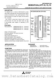M5M54R16ATP-10 datasheet pdf Mitsubishi Electric Corporation