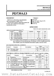 PD7XX13 datasheet pdf Mitsubishi Electric Corporation