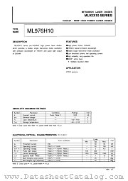 ML976H10 datasheet pdf Mitsubishi Electric Corporation