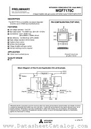 MGF7175C datasheet pdf Mitsubishi Electric Corporation