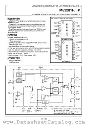 M62281FP datasheet pdf Mitsubishi Electric Corporation