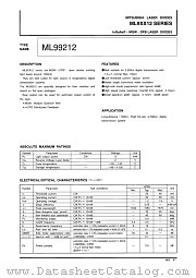 ML99212 datasheet pdf Mitsubishi Electric Corporation
