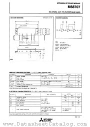 M68707 datasheet pdf Mitsubishi Electric Corporation
