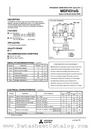 MGF431XG SERIES datasheet pdf Mitsubishi Electric Corporation