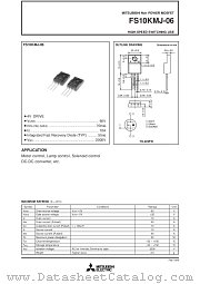 FS10KMJ-06 datasheet pdf Mitsubishi Electric Corporation